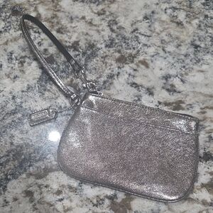 Coach Metallic Leather Wristlet